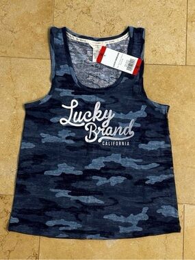 Lucky Brand Blue Camo Tank Top- Size M (NWT)